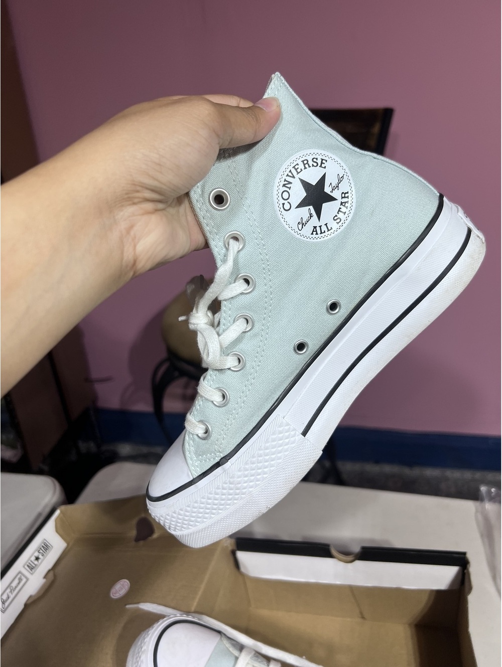 Converse Chuck Taylor All Star High Top Sneakers Light Blue Size 9
